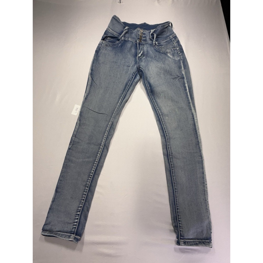 Vigor Levanta Pompis Womens Skinny Jeans Slim Fit Light Wash 5-Pocket Size 9